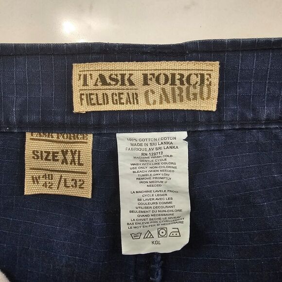 Task Force Field Gear Cargo Utility Ankle Pants Med Blue Wide Leg Gorpcore Baggy - Picture 6 of 7